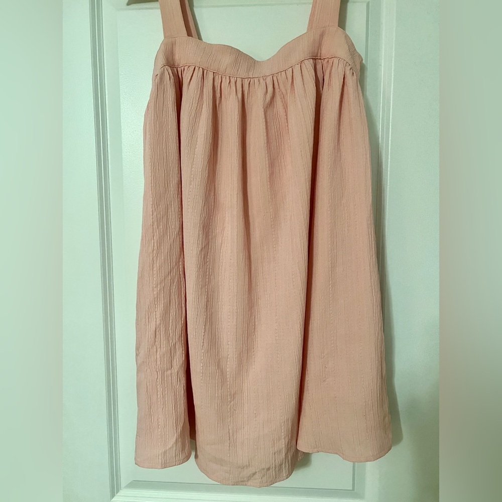 Idem Ditto Pink Tie Back Mini Dress Textured Size S